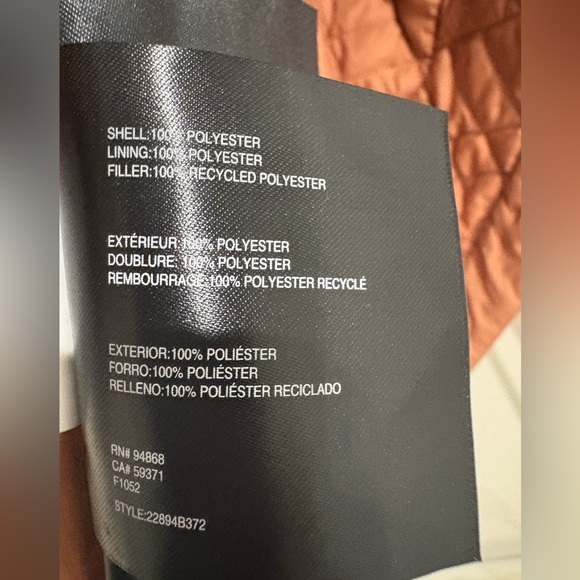 NWT Bernardo Women's Quilted Long Coat - large Brown rust - Picture 5 of 11